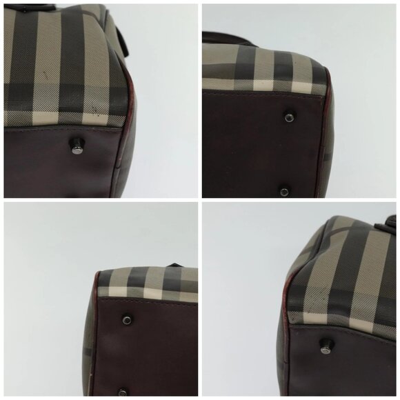 BURBERRY Nova Check Hand Bag PVC Beige Auth - Picture 16 of 16